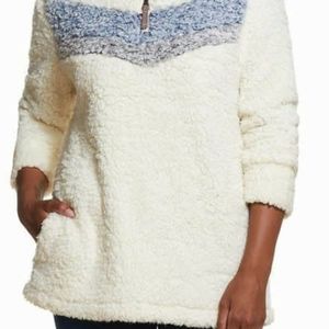 New Weatherproof Vintage Cozy Sherpa 1/4 Zip Pullover Size M Medium or Large NWT